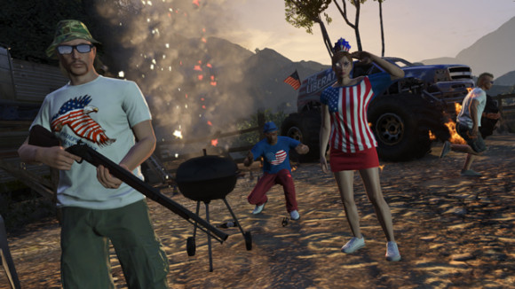 Churrasco na DLC The Independence Day Special do GTA Online