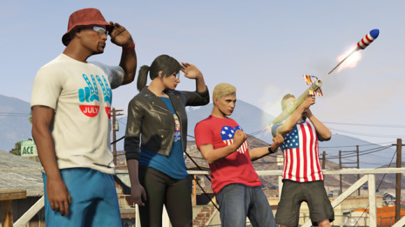 Foguete da DLC The Independence Day Special do GTA Online