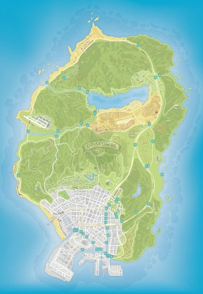 Mapa de baixo das pontes do GTA 5
