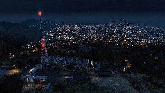 Los Santos do GTA V a noite