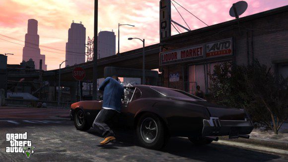 Franklin rouba carro no GTA V