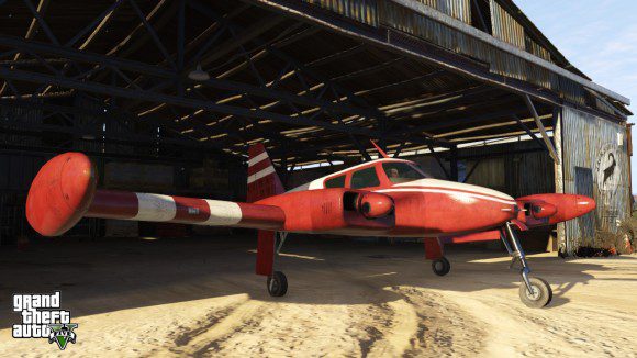 Cuban 800 em hangar no GTA V