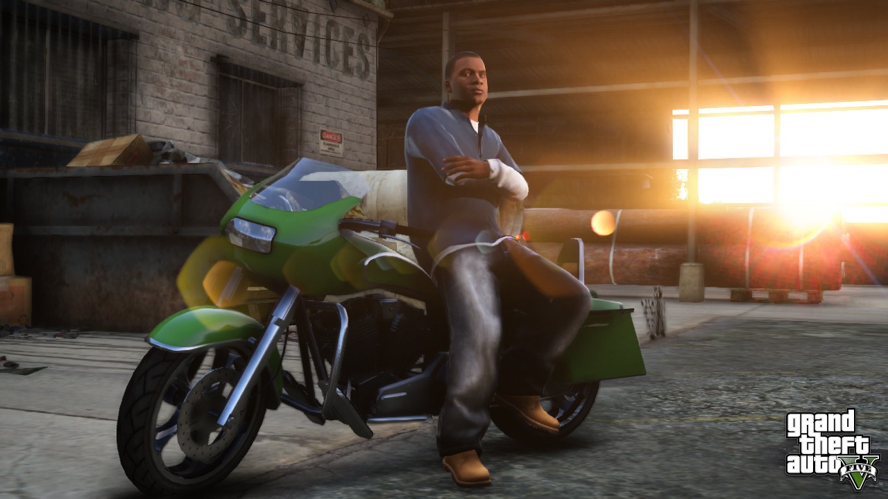 Franklin com moto Wayfarer no GTA V GTA 5