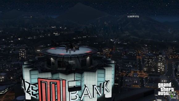 Helicóptero em cima de Banco