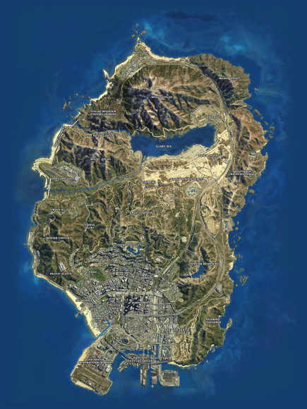 Mapa de satelite do GTA V