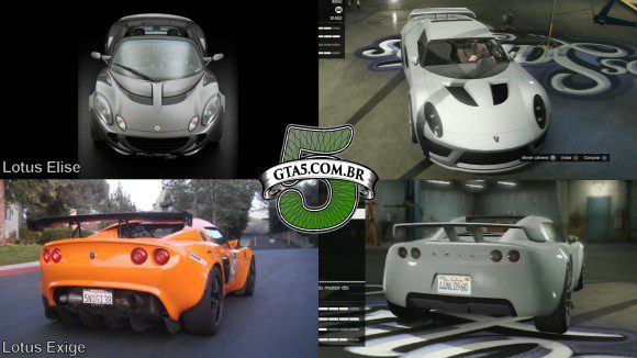 Coil Voltic Lotus Elise e Tesla Roadster no GTA V