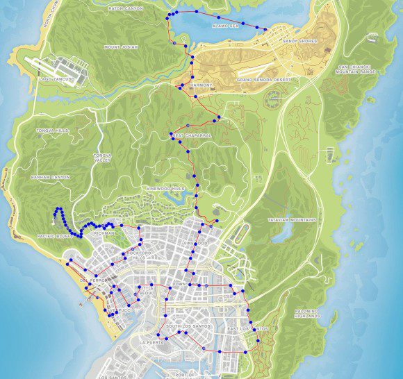 Mapa Triatlo Coyote Cross Country 2 GTA V