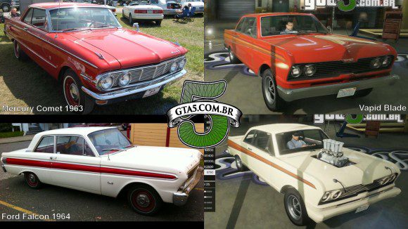 Comparativo Ford Falcon e Vapid Blade GTA V