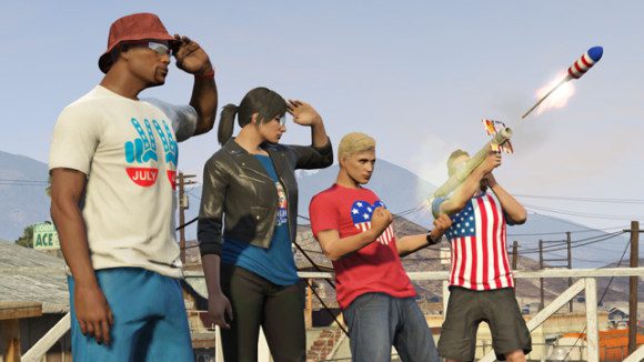 Foguete da DLC The Independence Day Special do GTA Online