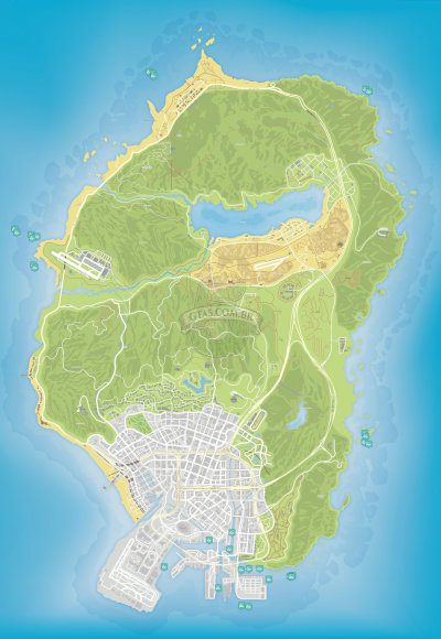 Mapa das partes do submarino do GTA 5