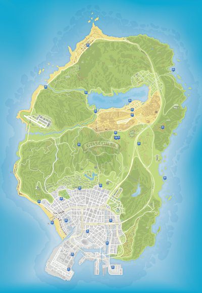 Mapa de corridas de carro do GTA 5