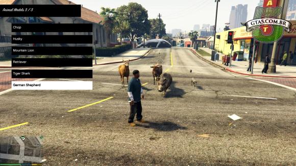 Animais guarda costas no mod PC Tainer V Beta 1 para GTA V